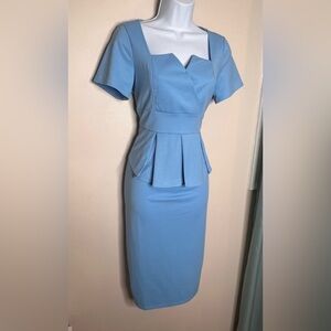 Size M Baby Blue Suit Dress